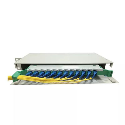Qualité  1U ODF Patch Panel Rack Mount Distribution Frame 12 Core Fiber Patch Panel SM usine