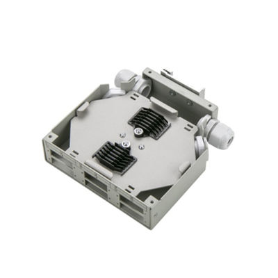 coffret d'extrémité optique montable de rail de vacarme de fibre de Dinrail en métal 6-Port