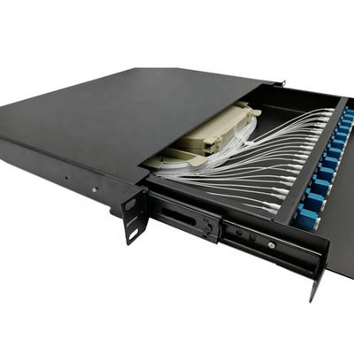 Le glissement du support optique de port du tableau de connexions de fibre 12 a monté 1U 19 pouces