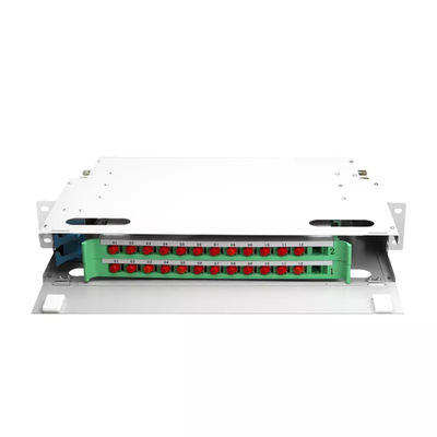 Noyau du panneau 24 de fibre de FTTH 1U 19 unité du tableau de connexions de support de pouce ODF