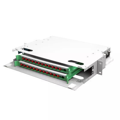 Noyau du panneau 24 de fibre de FTTH 1U 19 unité du tableau de connexions de support de pouce ODF