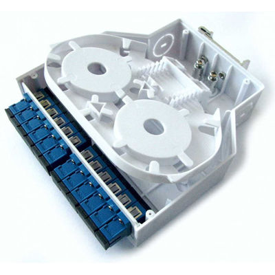 Simplex en plastique des adaptateurs Lc/Upc du coffret d'extrémité de fibre optique de bâti de rail de vacarme d'ABS 12