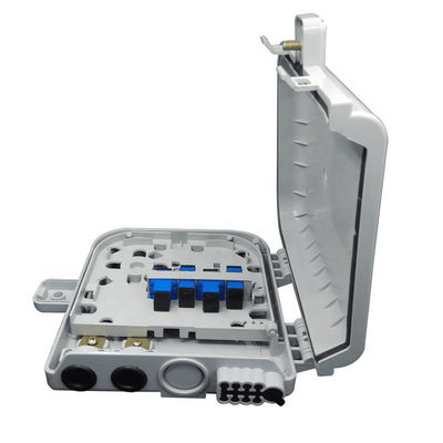 Coffret d'extrémité optique de fibre 8Core SM/DX SC/LC/ST/FC IP 66 gris-clair/noir