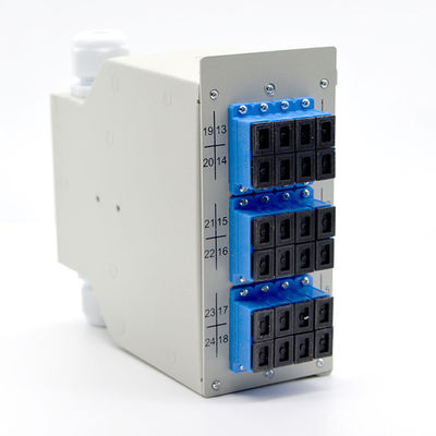 la boîte optique d'arrêt de fibre du Vacarme-rail 24fibers laminent à froid le duplex en acier de Sc de 12 ports