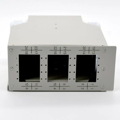 Le coffret d'extrémité optique de rail de la fibre DIN laminent à froid l'acier 12 24core gauches à 48Core