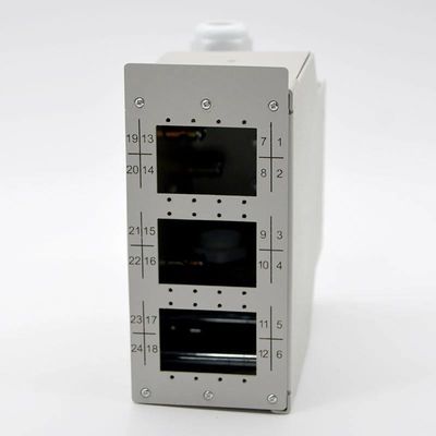 Le coffret d'extrémité optique de rail de la fibre DIN laminent à froid l'acier 12 24core gauches à 48Core