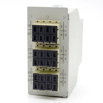 Le coffret d'extrémité optique de rail de la fibre DIN laminent à froid l'acier 12 24core gauches à 48Core