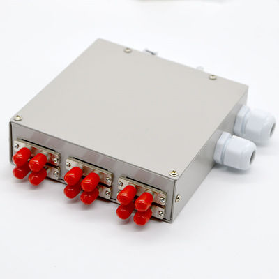 clôture à fibres optiques de bâti de rail de 12core DIN avec l'adaptateur duplex de St