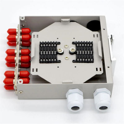 clôture à fibres optiques de bâti de rail de 12core DIN avec l'adaptateur duplex de St