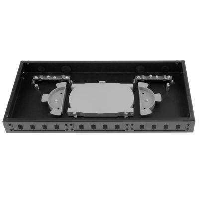 Port optique fixe du tableau de connexions de fibre du bâti de support ODF 1U 12 avec le panneau d'adaptateur