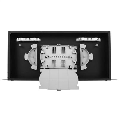 Port optique fixe du tableau de connexions de fibre du bâti de support ODF 1U 12 avec le panneau d'adaptateur
