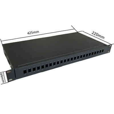 Tableau de connexions optique fixe de fibre de bâti de support adaptateur recto de Sc du port ODF de 1U 19" 24