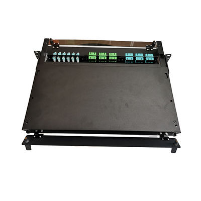19" boîte d'arrêt de fibre en métal du tableau de connexion des fibres de LC MTP MPO 1U