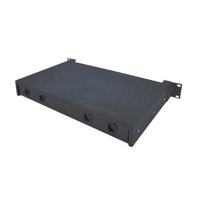 coffret d'extrémité de fibre optique optique gauche de duplex du tableau de connexions de la fibre 1U 12 LC