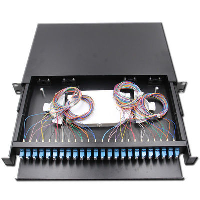 Joint optique gauche de tiroir de la boîte 24Core de clôture de tableau de connexions de fibre d'ODF 24