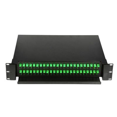 48 tableau de connexions coulissant duplex optique du simplex de Sc de clôture de fibre des ports 2U/LC