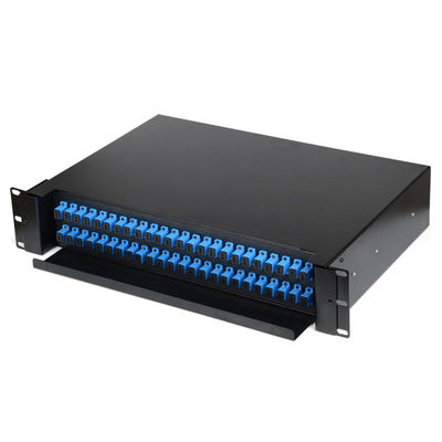 48 tableau de connexions coulissant duplex optique du simplex de Sc de clôture de fibre des ports 2U/LC