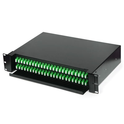 48 tableau de connexions coulissant duplex optique du simplex de Sc de clôture de fibre des ports 2U/LC