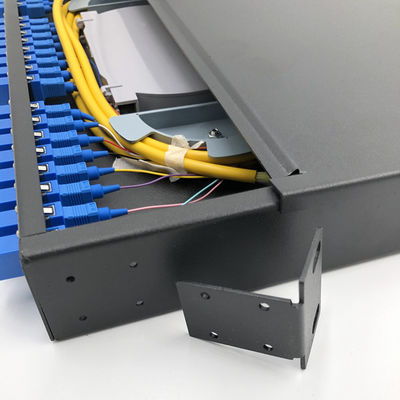 Sc LC de noyau de la fibre 19" optique 24 de tableau de connexions de bâti de support 1U avec des plateaux d'épissure