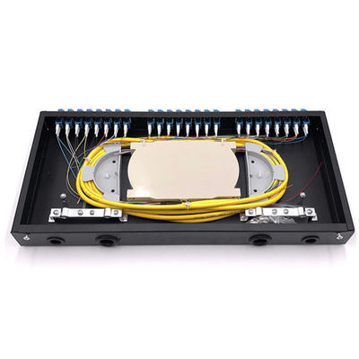 Sc LC de noyau de la fibre 19" optique 24 de tableau de connexions de bâti de support 1U avec des plateaux d'épissure