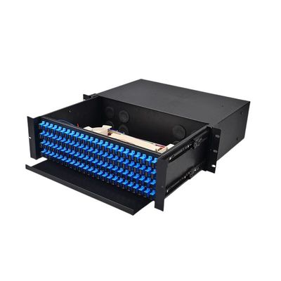 3u 3ru 19&quot; support optique de fibre d'ODF 96 a monté le type tableau de connexions de tiroir de clôture