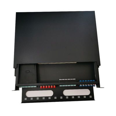 tableau de connexion des fibres de 1U MTP MPO épissure de 19 de pouce de cadre de support noyaux du Cabinet 96