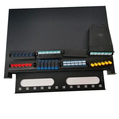 tableau de connexion des fibres de 1U MTP MPO épissure de 19 de pouce de cadre de support noyaux du Cabinet 96