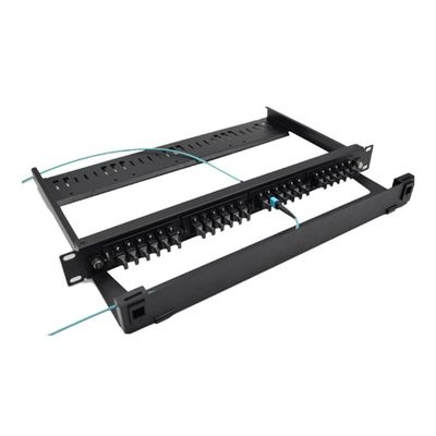 96 noir de bâti de support de clôture du tableau de connexions de cassette du noyau MPO LC 1U