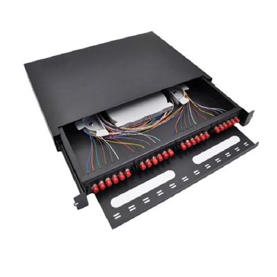 Tableau de connexion des fibres de MPO FC 19 24 OEM gauches de bâti de support de tableau de connexions