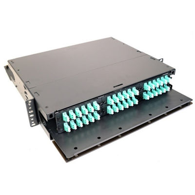 Fentes 72F du duplex 6 du panneau LC UPC d'adaptateur de la clôture 6 de fibre de bâti de support de LGX 2U