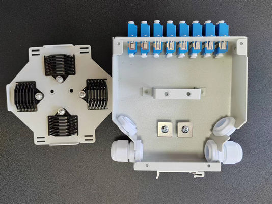 24 coffrets d'extrémité optiques de rail de vacarme de fibre de noyau avec 12 PCs Lc/Apc Aadapter duplex