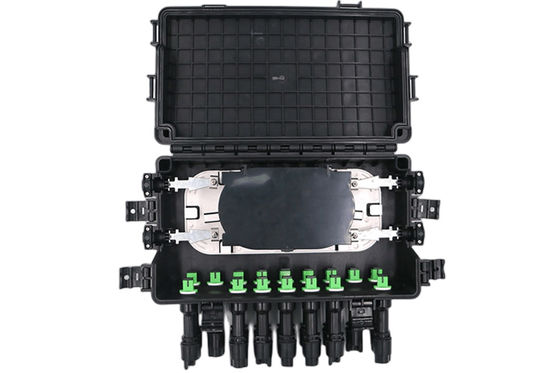 Sc optique imperméable de coffret d'extrémité de fibre de FTTB IP68 2 DANS 2OUT 48Core 16Port