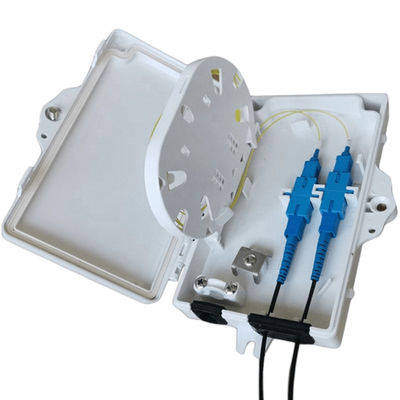 gris-clair matériel extérieur/d'intérieur d'ABS de PC de boîte à bornes optique de la fibre 2Port FTTH
