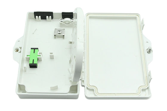 gris-clair matériel extérieur/d'intérieur d'ABS de PC de boîte à bornes optique de la fibre 2Port FTTH