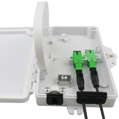 gris-clair matériel extérieur/d'intérieur d'ABS de PC de boîte à bornes optique de la fibre 2Port FTTH