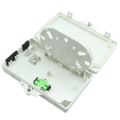 gris-clair matériel extérieur/d'intérieur d'ABS de PC de boîte à bornes optique de la fibre 2Port FTTH