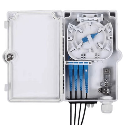SM de Sc optique UPC SX de coffret d'extrémité de la fibre 4Port IP66 blanc pour la télécommunication