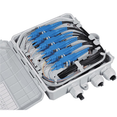 Coffret d'extrémité optique de fibre 12Cores d'intérieur/SC/LC/ST/FC extérieur gris-clair