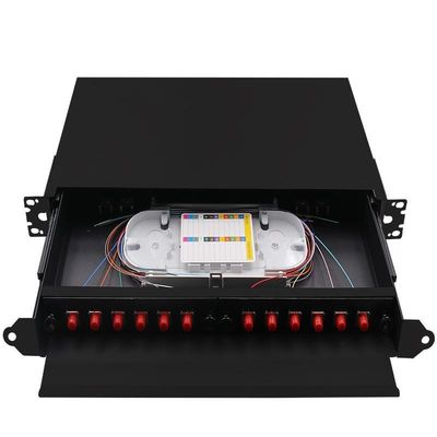 12 le tresse optique du bâti de support du tableau de connexions de fibre de noyau FC ODF retirent