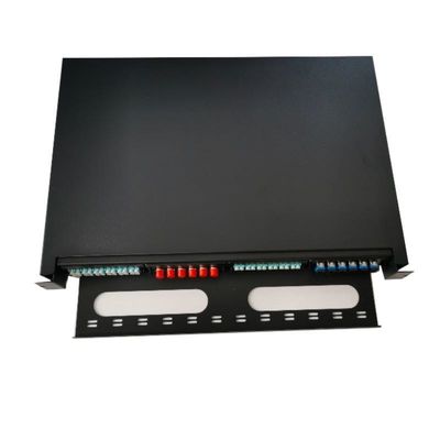 Le tableau de connexions optique de fibre de bâti de support 1U a aéré 19 le noyau de pouce ODF 24