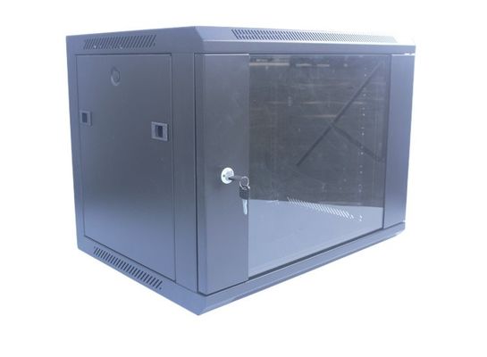 Cabinet de support du serveur 9U 19" Cabinet de données de bâti de mur/support noirs démontables de réseau