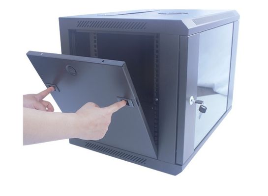Cabinet de support du serveur 9U 19" Cabinet de données de bâti de mur/support noirs démontables de réseau