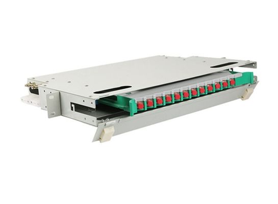 12 boîte 19" de bâti de support du tableau de connexions du noyau ODF FC 1U optique de fibre