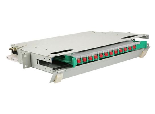 12 boîte 19" de bâti de support du tableau de connexions du noyau ODF FC 1U optique de fibre