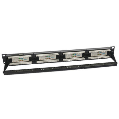 Blanc trapézoïdal gauche RJ45 de tableau de connexions du tableau de connexions CAT6 d'UTP 24 1U