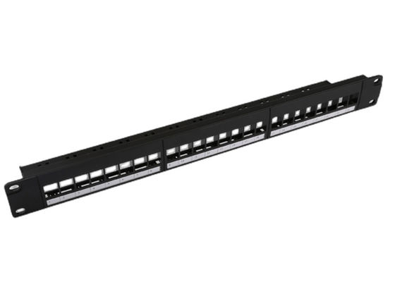 1 tableau de connexions gauche du cadre 24 vides de RU Network Patch Panel C5e a déchargé