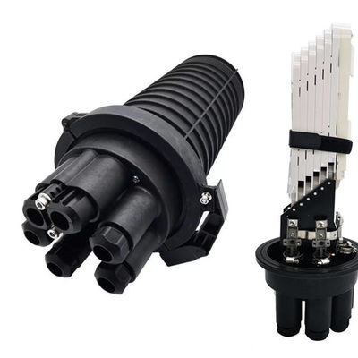 Type 6 plastique gauche de dôme de boîte de jonction de câble à fibres optiques de 144 noyaux de PC de fermeture d'épissure de fibre
