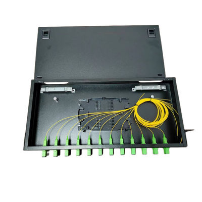 12 adaptateur de fibre optique de tresse de Sc de coffret d'extrémité du tableau de connexion des fibres de ports ODF 1U