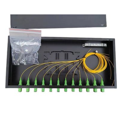 12 adaptateur de fibre optique de tresse de Sc de coffret d'extrémité du tableau de connexion des fibres de ports ODF 1U