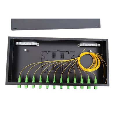 12 adaptateur de fibre optique de tresse de Sc de coffret d'extrémité du tableau de connexion des fibres de ports ODF 1U